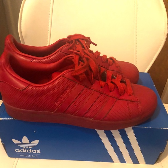 adidas superstar adicolor red